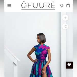 “OFUURE” brand Zuri African Print Maxi Dress (and matching head scarf!)